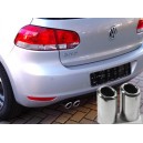 2x Embouts d'échappement VW Golf 6 Scirocco Passat CC Tiguan