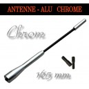 ANTENNE ALUMINIUM CHROME UNIVERSELLE 165MM Apm