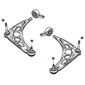 2x Triangle de suspension + Silent bloc BMW E46 Z4